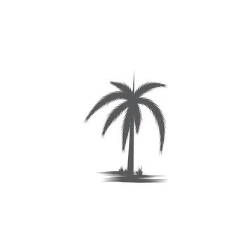 Palm tree summer logo template Illustration