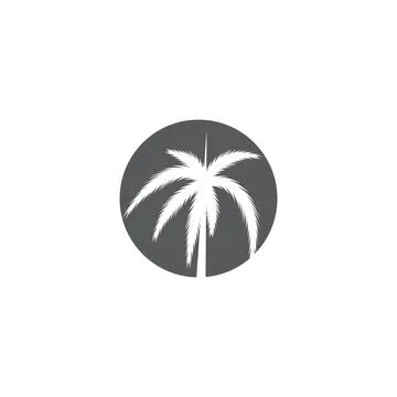 Palm tree summer logo template Illustrazione stock