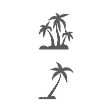 Palm tree summer logo template Illustration