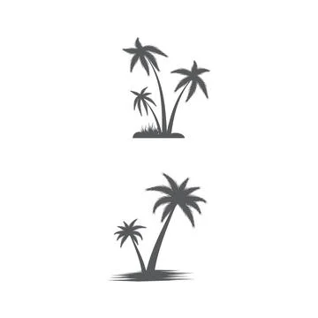 Palm tree summer logo template Stock-Illustration
