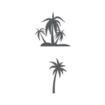 Palm tree summer logo template Illustration