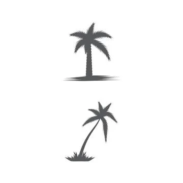 Palm tree summer logo template Illustration