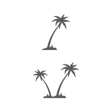Palm tree summer logo template Stock-Illustration