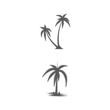 Palm tree summer logo template Illustration
