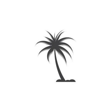Palm tree summer logo template Illustration