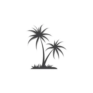 Palm tree summer logo template Illustration