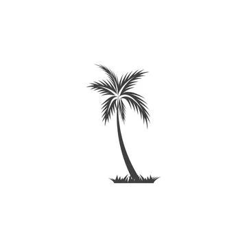 Palm tree summer logo template Illustration
