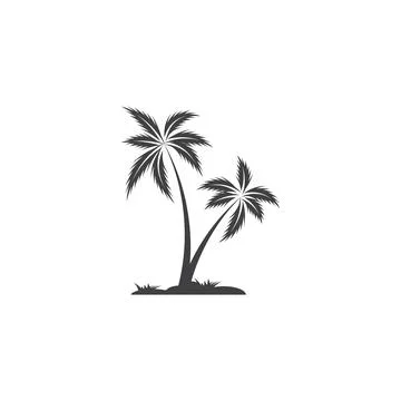 Palm tree summer logo template Stock-Illustration