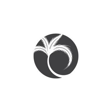 Palm tree summer logo template Illustration
