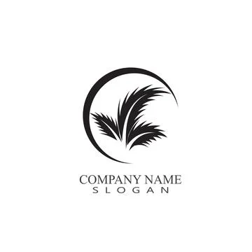 Palm tree summer logo template Illustration