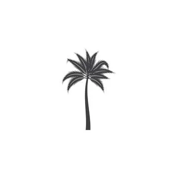 Palm tree summer logo template Illustrazione stock
