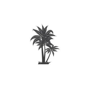 Palm tree summer logo template Stock Illustration