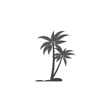 Palm tree summer logo template Illustration