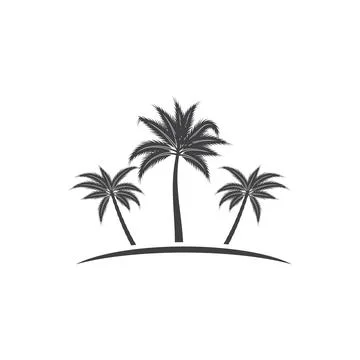 Palm tree summer logo template Illustration