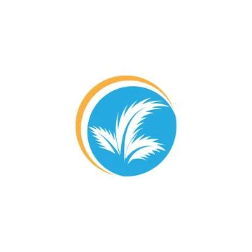 Palm tree summer logo template Stock Illustration