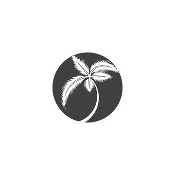 Palm tree summer logo template Illustration