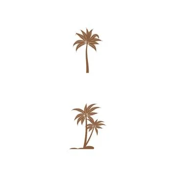 Palm tree summer logo template Illustration
