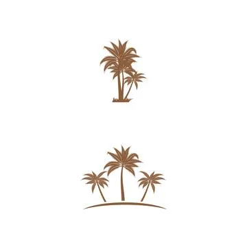 Palm tree summer logo template Illustration