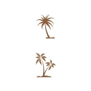 Palm tree summer logo template Illustration