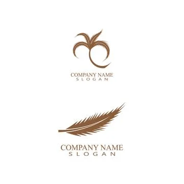 Palm tree summer logo template Stock Illustration