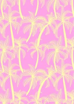 Palm tree summer vector seamless pattern. Stock-Illustration