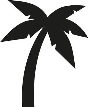 Palm tree symbol Stock Illustration