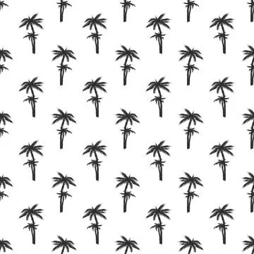 Palm Tree Tropical Hawaiian Pattern. Vector 스톡 일러스트