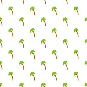 Palm tree tropical summer pattern seamless background Ilustración de archivo
