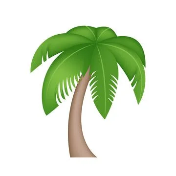 Palm tree vector emoji illustration isolated on white background Stock Illustration