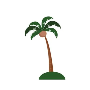 Palm tree vector illustration and artwork Illustrazione stock