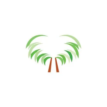 Palm tree vector illustration logo icon design element Stock-Illustration