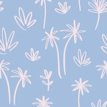 Palm tree vector seamless pattern 스톡 일러스트