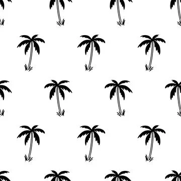 Palm tree vector seamless pattern 스톡 일러스트