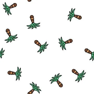 Palm tree vector seamless pattern Stock Illustration