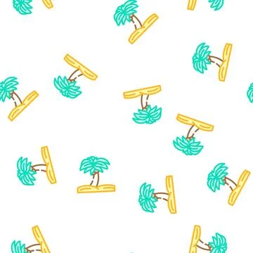 Palm tree vector seamless pattern Illustrazione stock