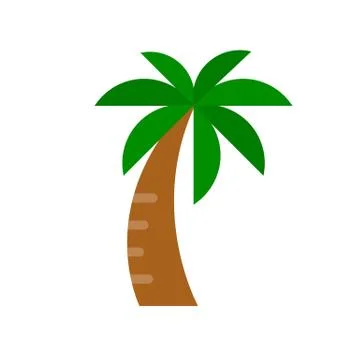 Palm tree vector, tropical related flat style icon 스톡 일러스트