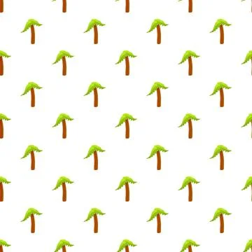 Palm trees creating a repeating vector tropical background Stockillustratie