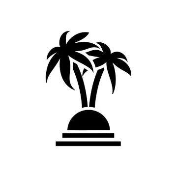 Palm trees icon. Beach and vacation icon vector illustration Stock Illustration