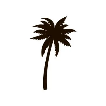 Palm trees icon on white background. Vector illustration in trendy flat style Illustrazione stock
