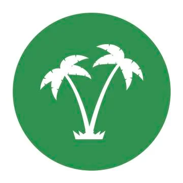 Palm trees icon on white background. Vector illustration in trendy flat style Stock Illustration