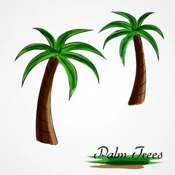 Palm trees Stock Illustration