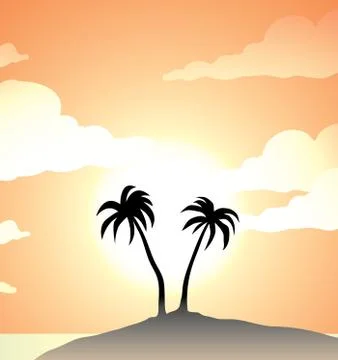 Palm trees Stock Illustration