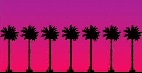 Palm trees Stock Illustration