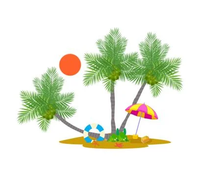 Palm trees Stock Illustration