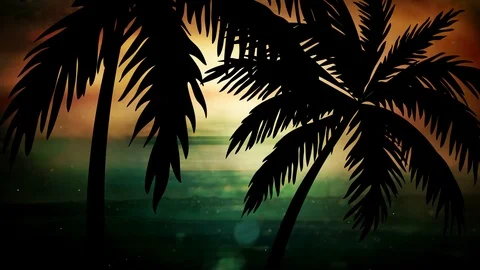 Palm Trees Motion Backdrop Stock Footage 126725138
