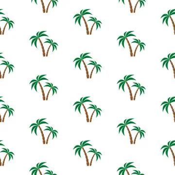 Palm trees pattern Stock Illustration