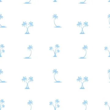 Palm trees. Seamless pattern. Beach tree. Stock Illustration