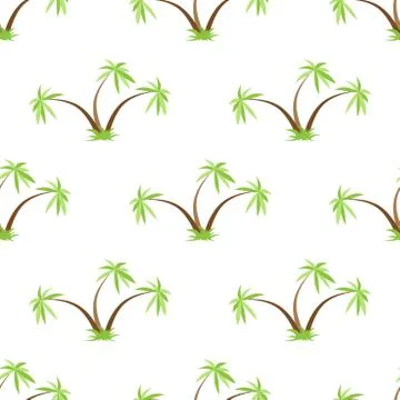 Palm trees seamless pattern Stock Illustration