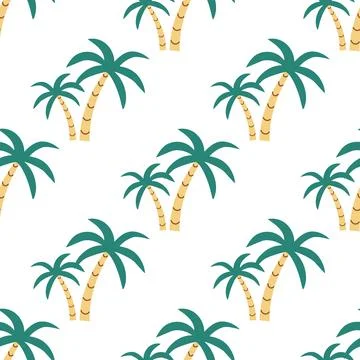 Palm trees seamless pattern Illustrazione stock