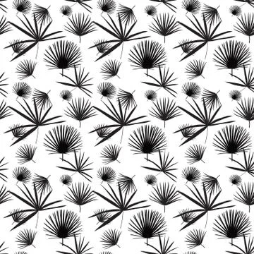 Palm trees seamless pattern.  illustration. Stock Illustration